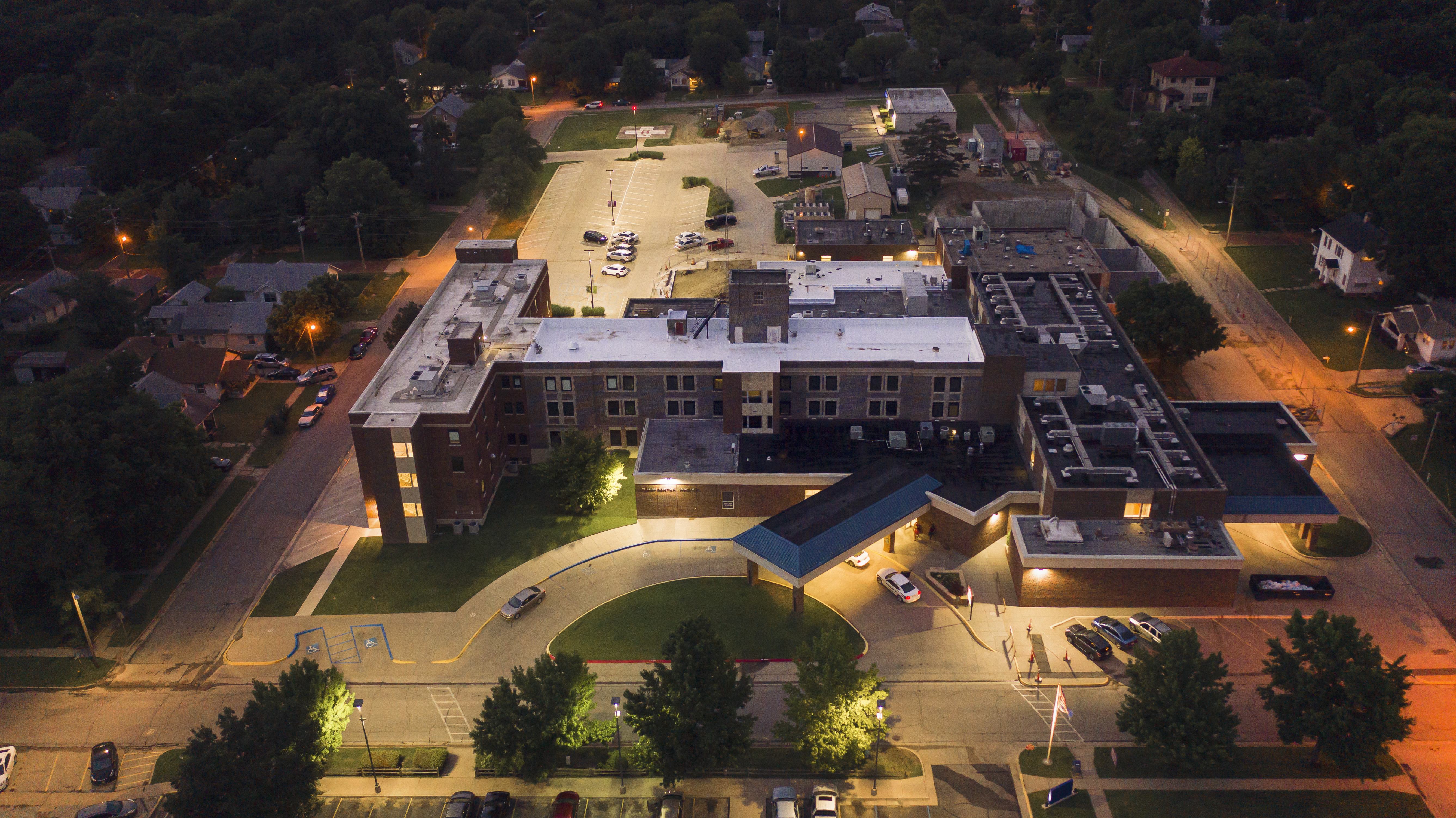 Drone photo of William Newton Hospital