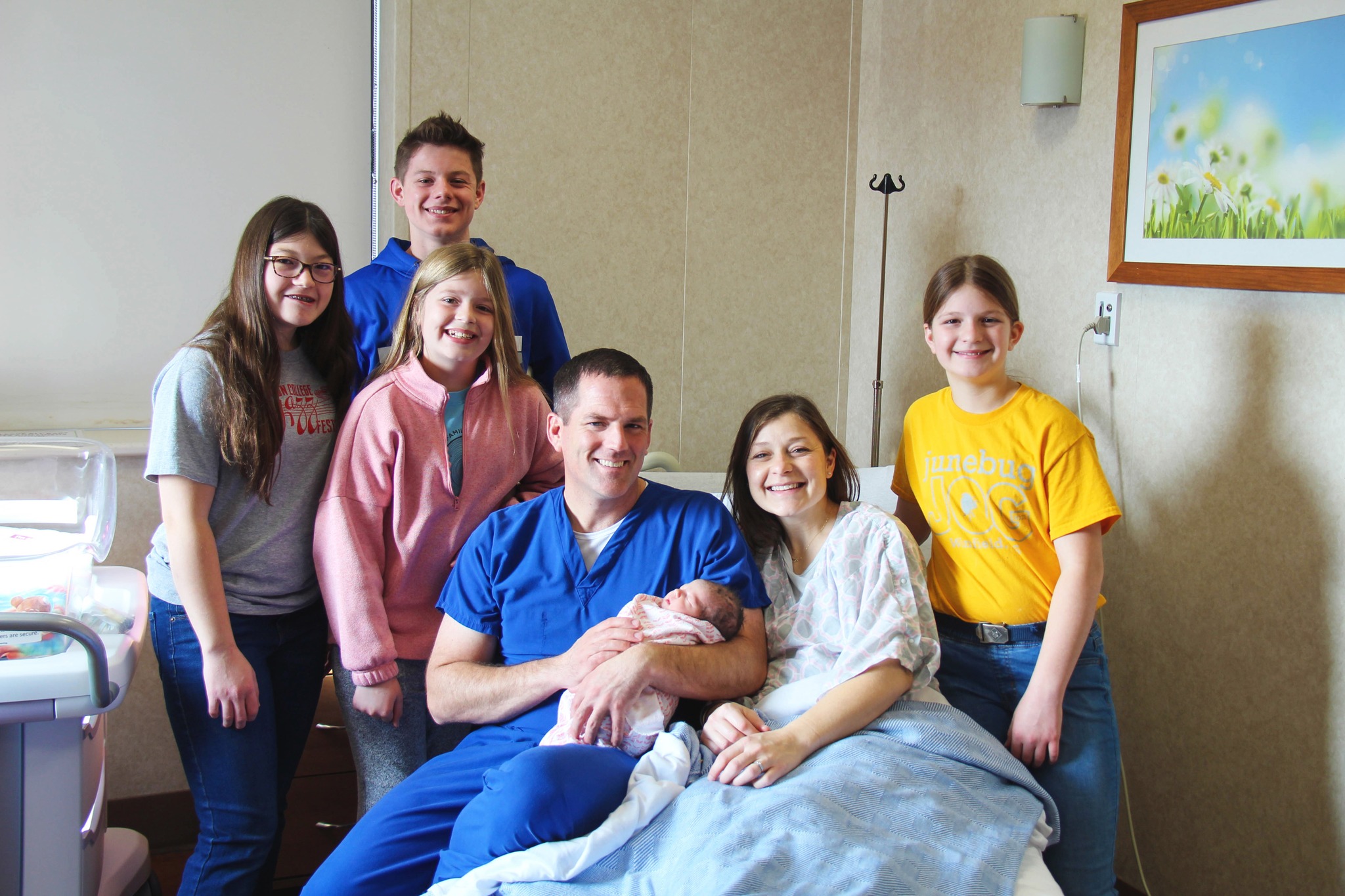 From left: Lydia, Paul, Liesel, Thomas holding Ruth, Tara, and Julia Lyman.