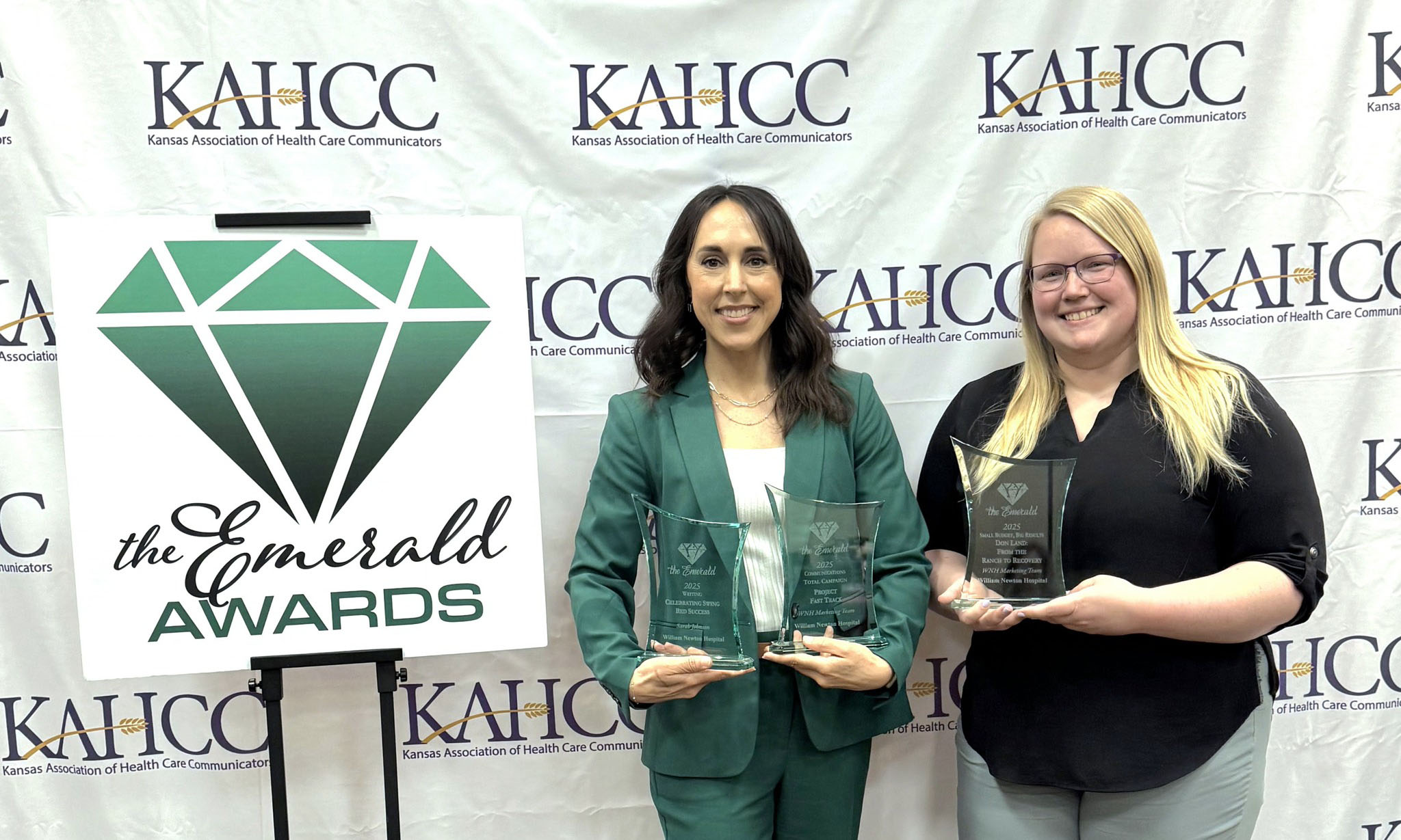 From left: Sarah Johnson, Director of Marketing, Strategy, and Communications, and Kylie Stamper, Marketing Coordinator